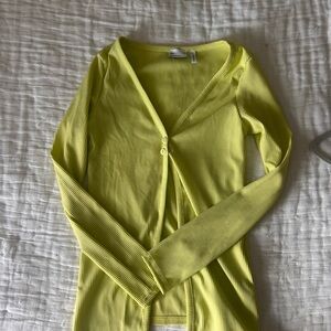 ASOS Yellow Ribbed Button Down Shirt